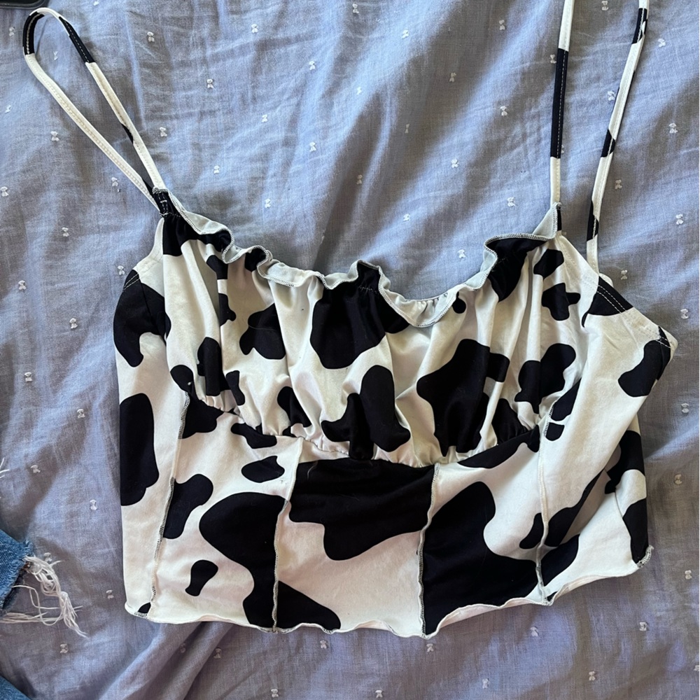 Cow print tank top